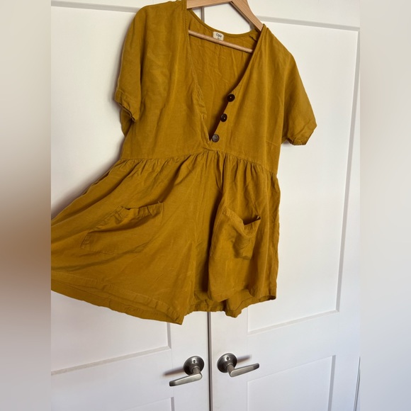 opia linen romper / playsuit honey - Picture 4 of 6